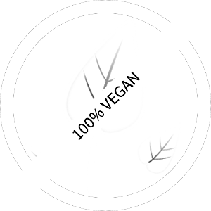 100% vegan - Produkt ohne tierische Inhaltsstoffe